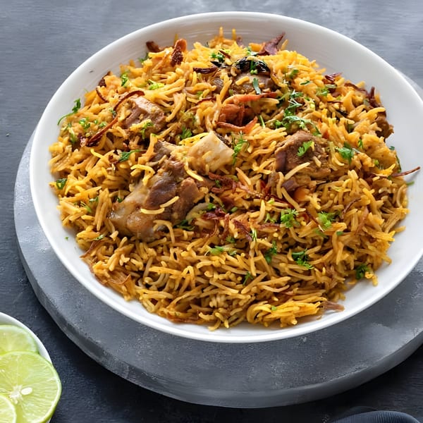 Himalayan Grill's Indian lamb biryani, a flavorful rice dish with tender meat and spices.